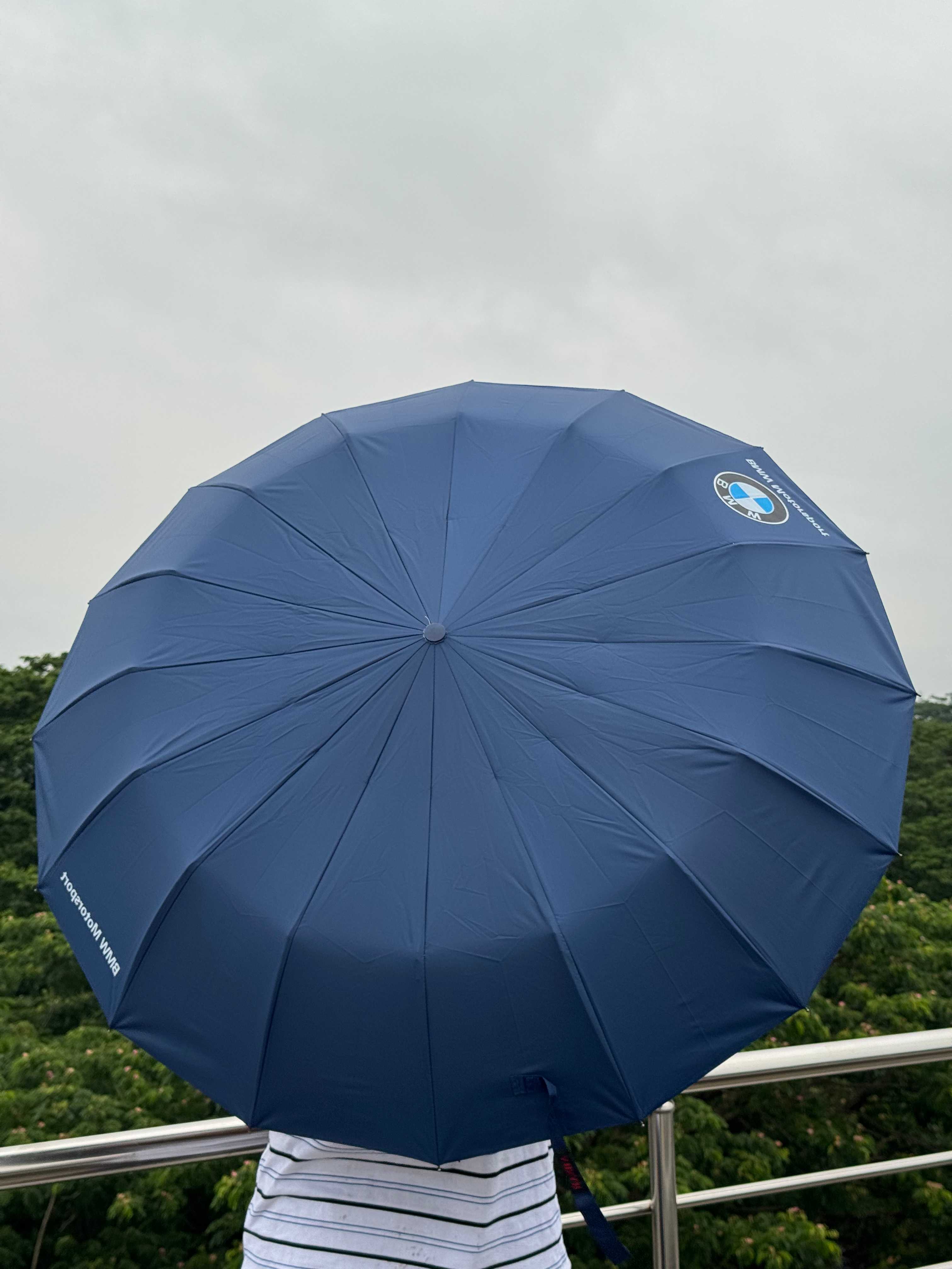 Bmw ১৬ শিক ৪৮ রিবস সুপার প্রিমিয়াম ছাতা (Latest Version হাতল) ব্লু